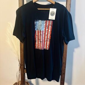 Life is Good American flag tee NWT